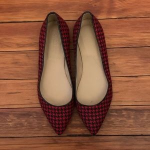 J. Crew red/black check flats size 5 1/2